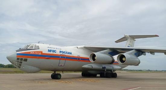 35 Tons of Aid Arrives Aboard Ilyushin IL-76